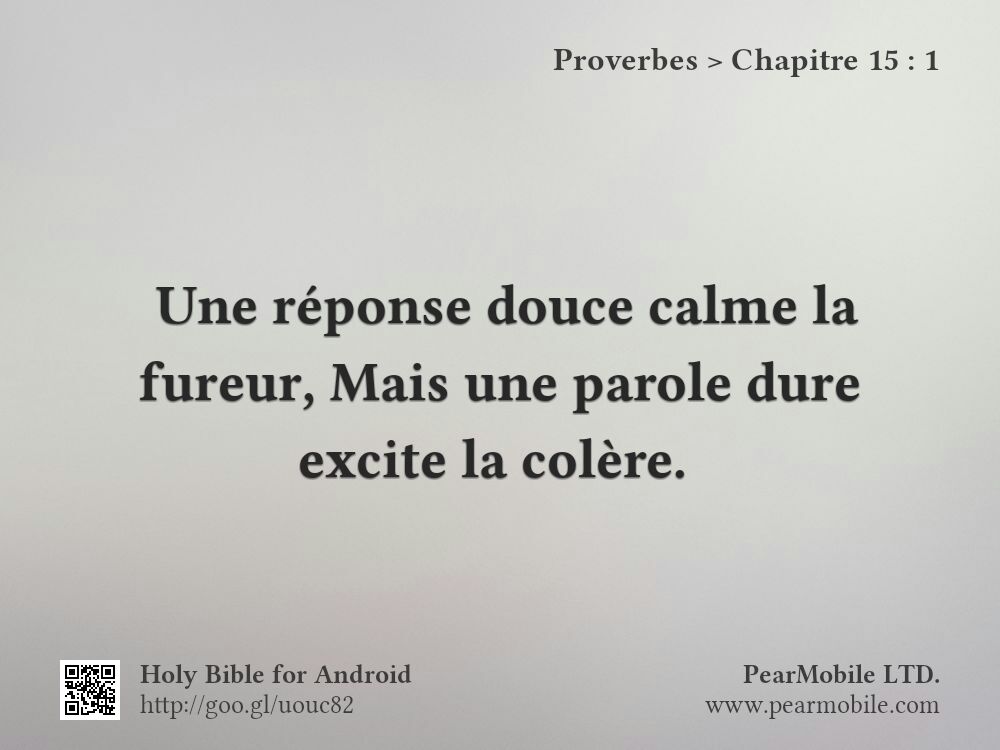 Proverbes, Chapitre 15:1